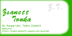 zsanett tomka business card